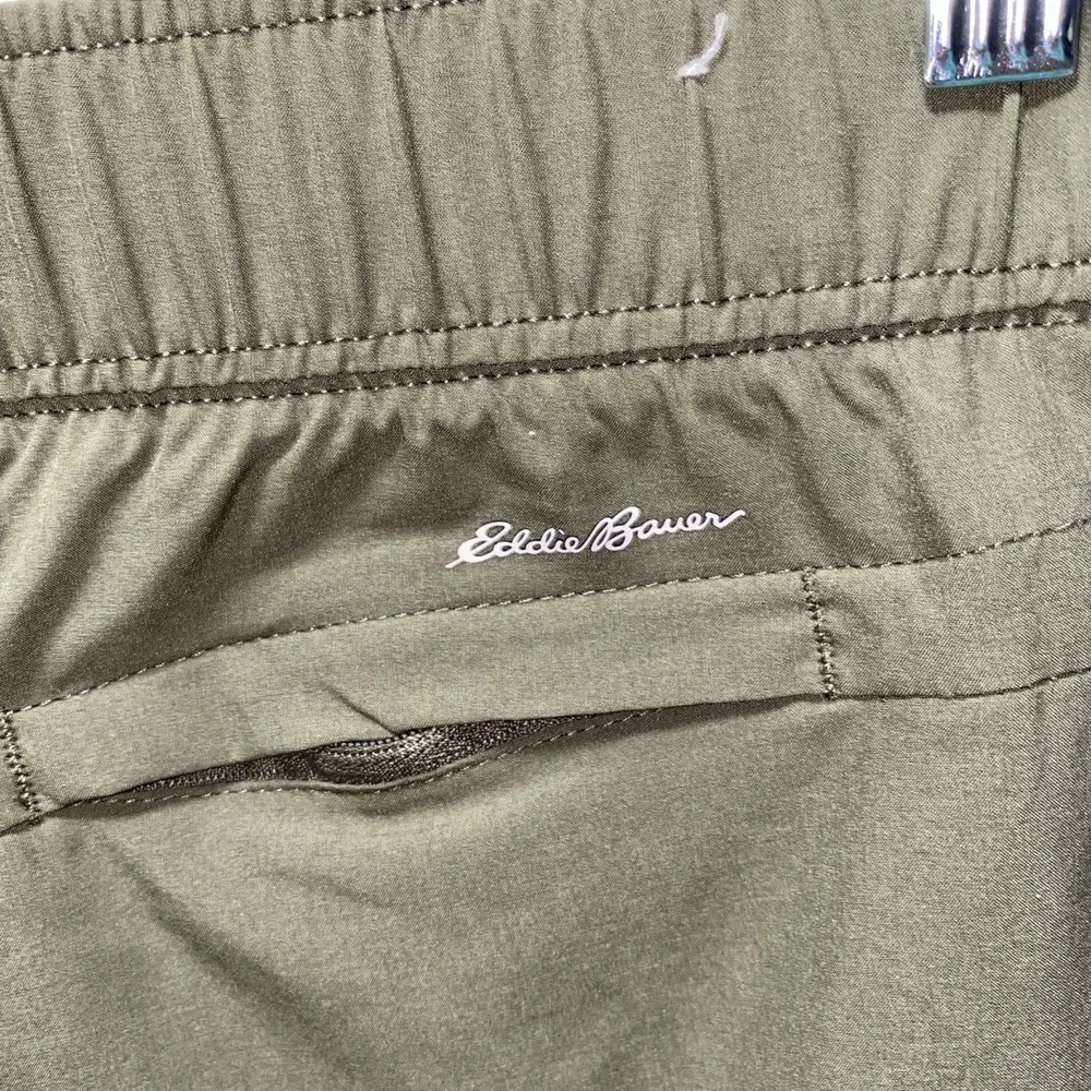 Eddie Bauer Womens Green Hiking Ankle Pants Atheltic‎ Wind Thin Medium